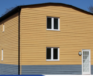 An EnviroEcoWall fireproof, flood-resistant house 